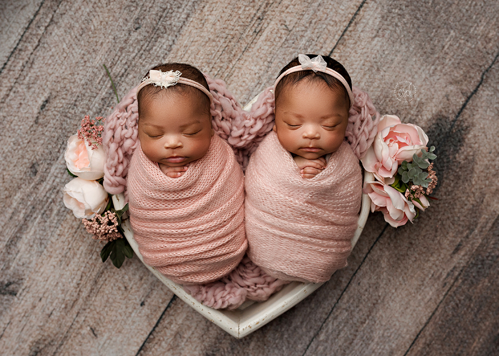 Twins Newborn Photography - Anaria and Anasia